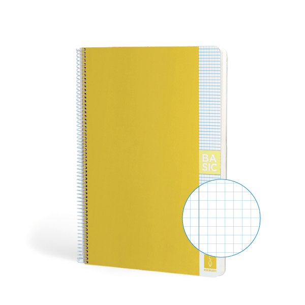 Cuaderno Escolofi Basic A4 80 h. 80 g. 4x4 Amarillo (5)