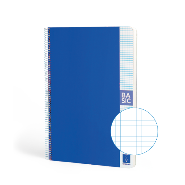 Cuaderno Escolofi Basic A4 80 h. 80 g. 4x4 Azul oscuro (5)