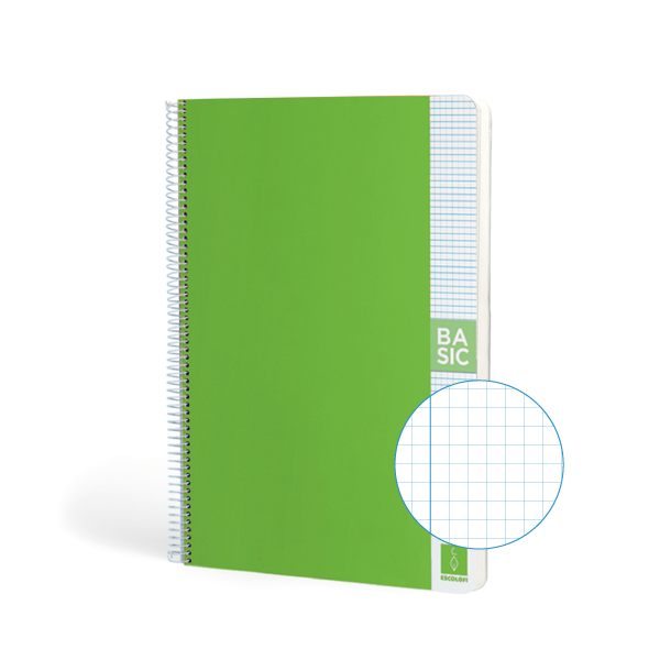 Cuaderno Escolofi Basic A4 80 h. 80 g. 4x4 Verde claro (5)