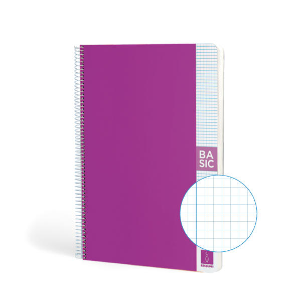 Cuaderno Escolofi Basic A4 80 h. 80 g. 4x4 Violeta (5)