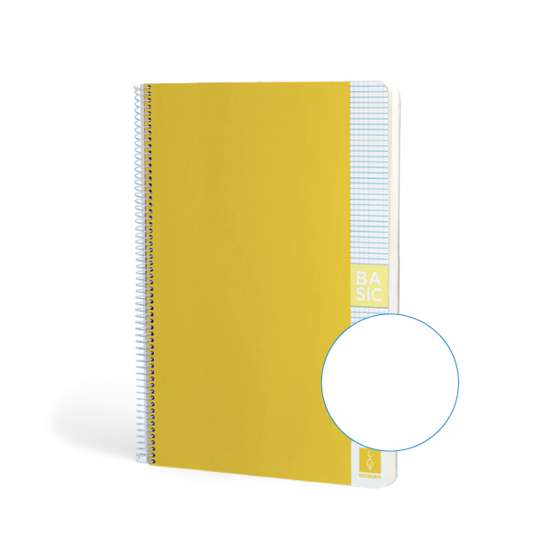 Cuaderno Escolofi Basic A4 80 h. 80 g. Liso Amarillo (5)