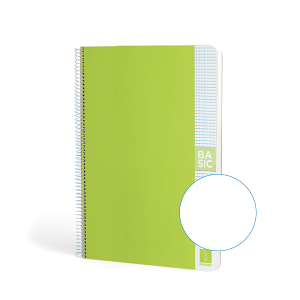 Cuaderno Escolofi Basic A4 80 h. 80 g. Liso Verde claro (5)