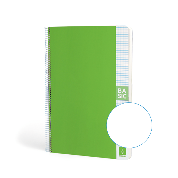 Cuaderno Escolofi Basic A4 80 h. 80 g. Liso Verde oscuro (5)