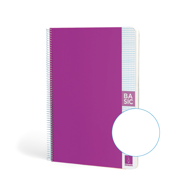 Cuaderno Escolofi Basic A4 80 h. 80 g. Liso Violeta (5)