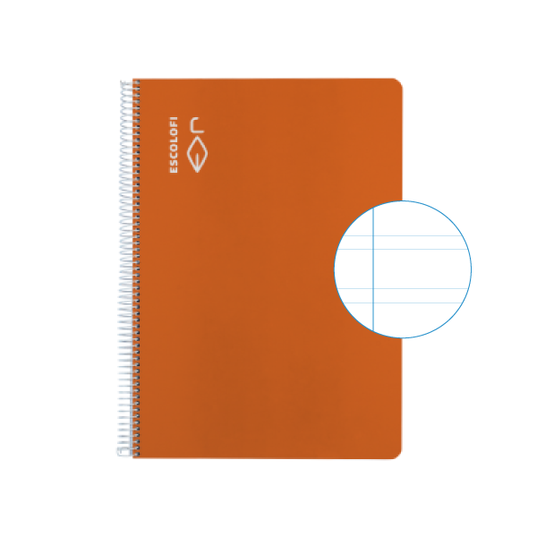 Cuaderno Escolofi fº 50 h. pauta 3,5 margen Naranja