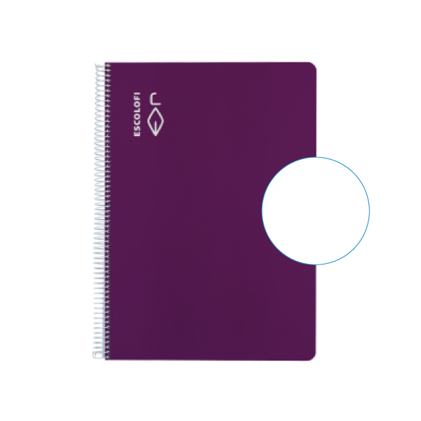 Cuaderno Escolofi fº 50 h. liso Violeta