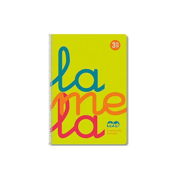 Cuaderno Lamela tapa pp. fº 80 h. 3 mm. Amarillo