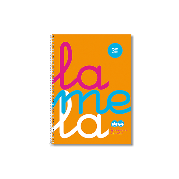 Cuaderno Lamela tapa pp. fº 80 h. 3 mm. Naranja