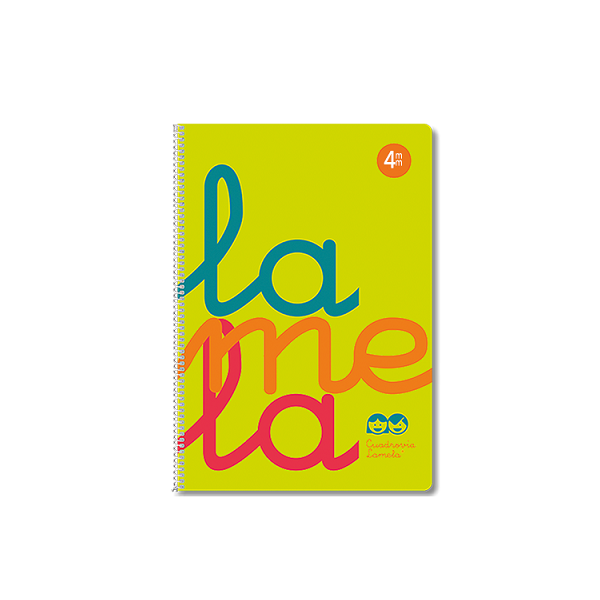 Cuaderno Lamela tapa pp. fº 80 h. 4 mm. Amarillo