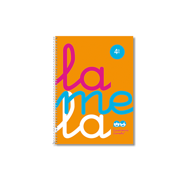 Cuaderno Lamela tapa pp. fº 80 h. 4 mm. Naranja (5/25)