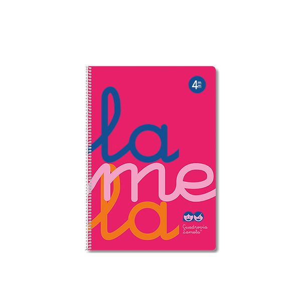 Cuaderno Lamela tapa pp. fº 80 h. 4 mm. Rosa