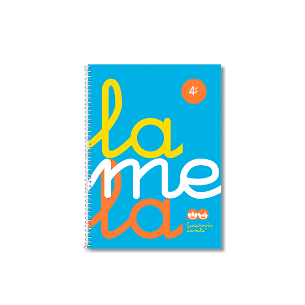 Cuaderno Lamela tapa pp. fº 80 h. 4 mm. Azul