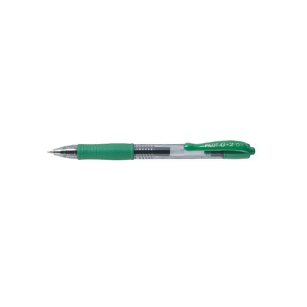 Bolígrafo gel Pilot G-2 Verde (12)