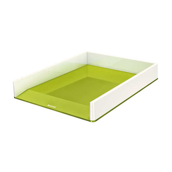 ¿Bandeja Leitz WOW DUAL Verde metaliz./Blanco