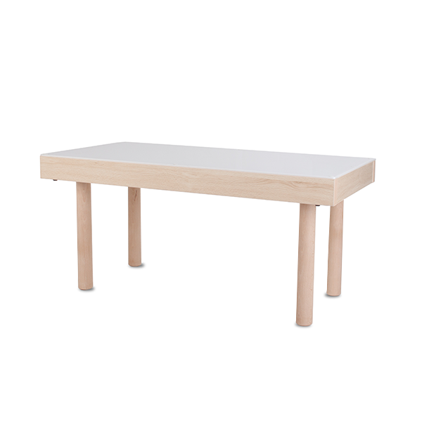 Mesa Luz 100x50 cm. T3 Abedul. Patas Madera