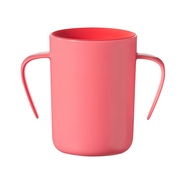 Vaso con asas 360º 200 ml. Rojo