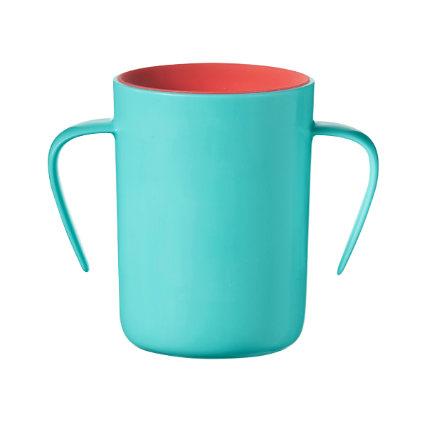 Vaso con asas 360º 200 ml. Verde