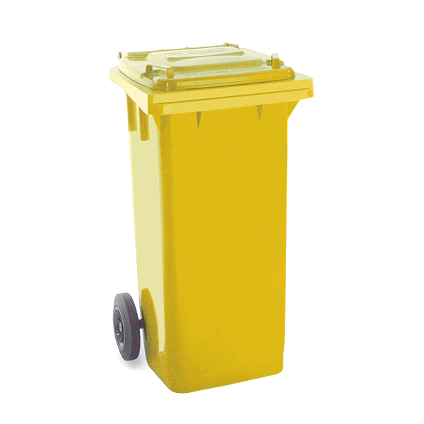 Papelera reciclaje Zell, 3 tipos de residuos, 120 L, con puerta