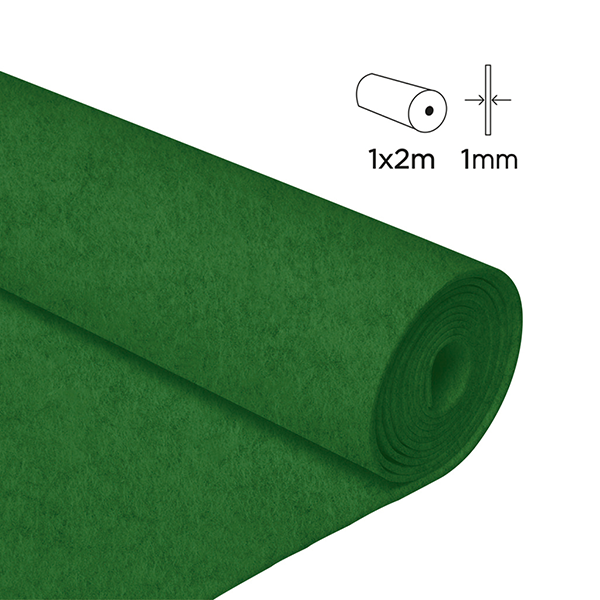 Rollo fieltro 1x2 m. 0,80 mm. Verde Claro
