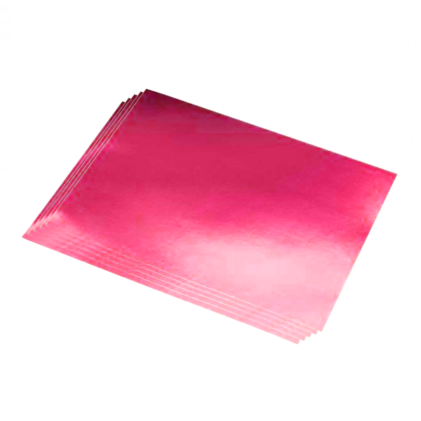 Pack 5 h. cartulina metalizada 50x65 Fucsia