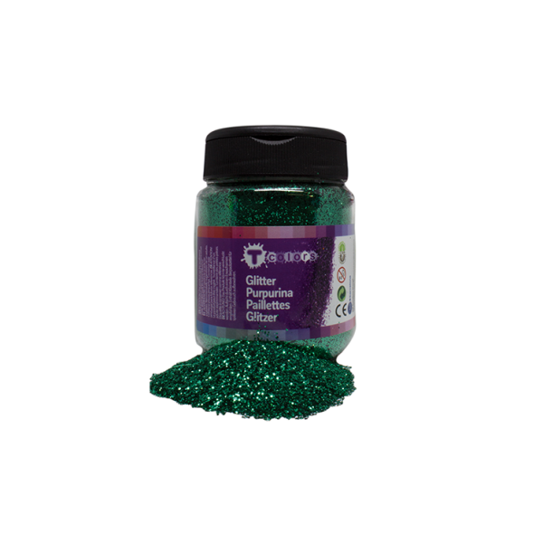 Bote 130 g. purpurina Verde