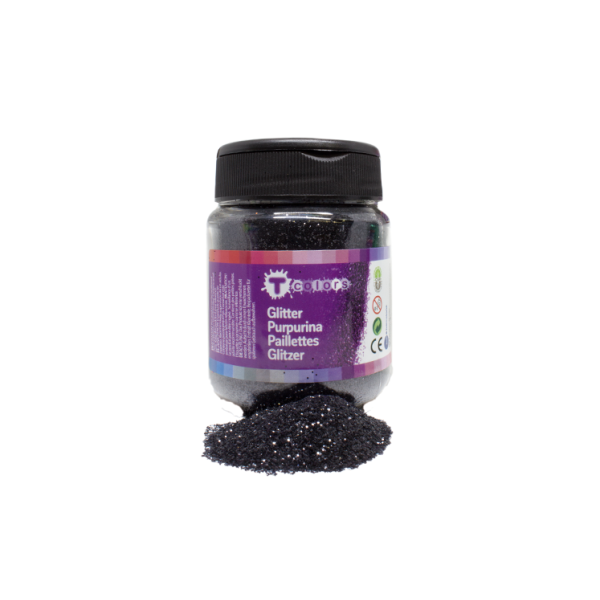 ¿¿Bote 130 g. Purpurina Negra