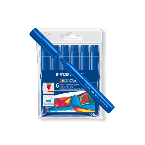 Rotulador Staedtler Noris-340 Azul osc. Estuche 6