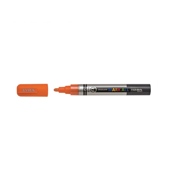 Marcador permnt. Lyra Mark All Naranja 2 mm