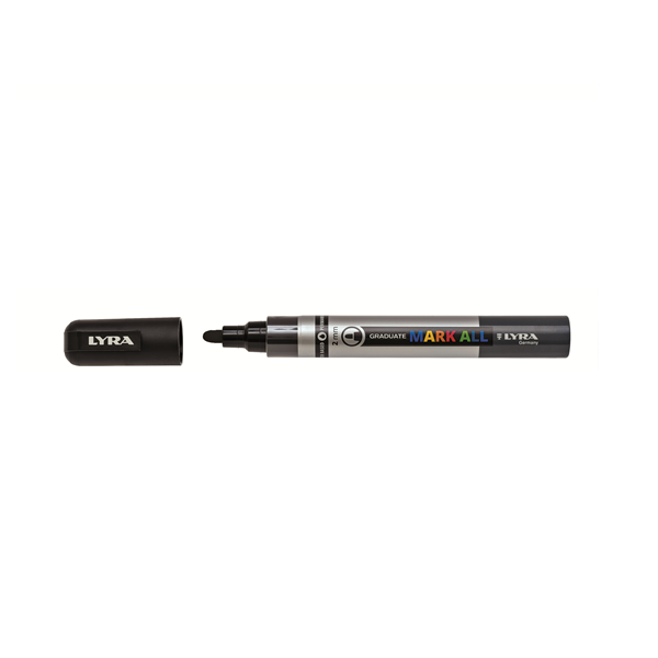 Marcador permnt. Lyra Mark All Negro 2 mm