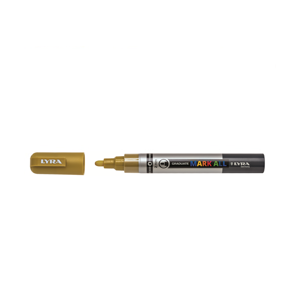 Marcador permnt. Lyra Mark All Oro 2 mm