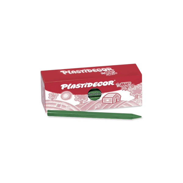 Caja 25 ceras Plastidecor Verde oscuro