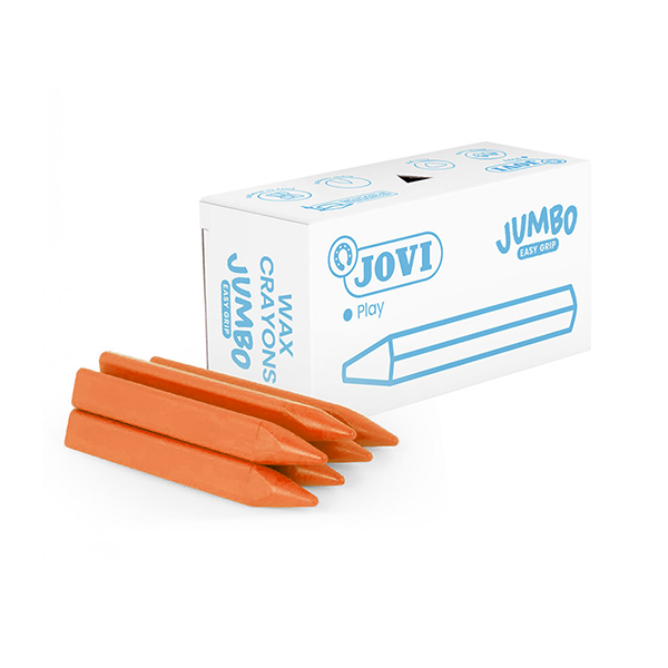 Caja 12 ceras Jovicolor Triwax Naranja