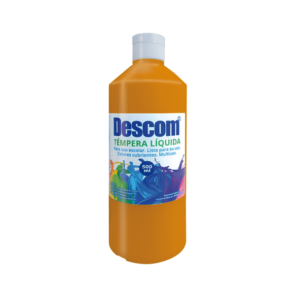 Témpera líquida Descom 500 ml. Naranja (6)