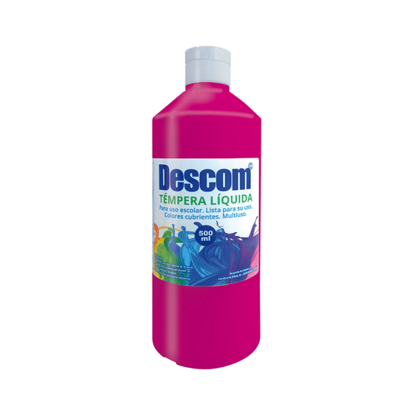 Témpera líquida Descom 500 ml. Magenta (6)