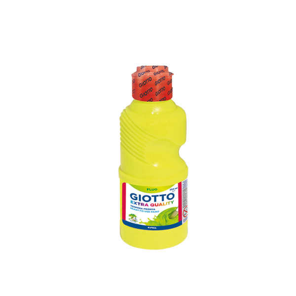 Témpera fluorescente Giotto 250 ml. Amarilla (8)
