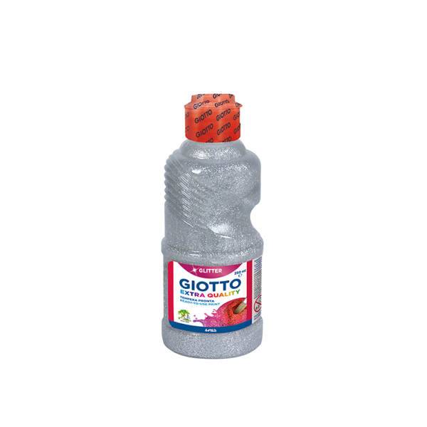 Témpera purpurina Giotto 250 ml. Plata