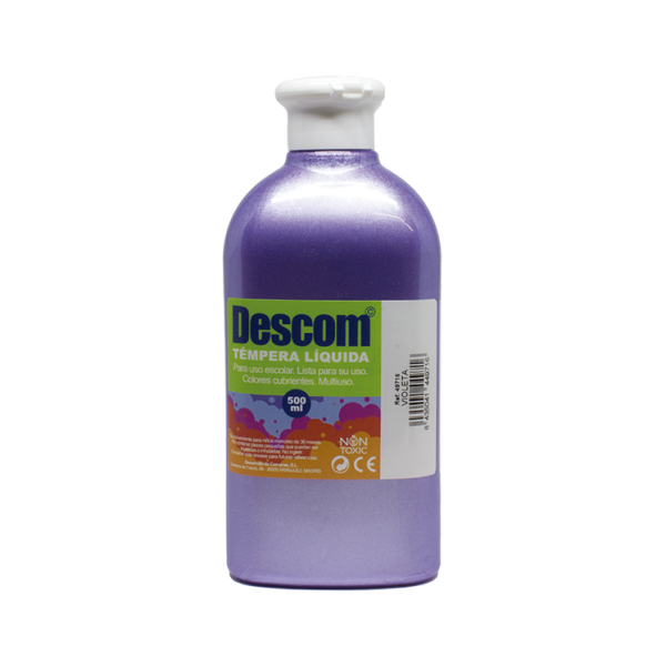 Témpera metalizada Descom 500 ml. Violeta