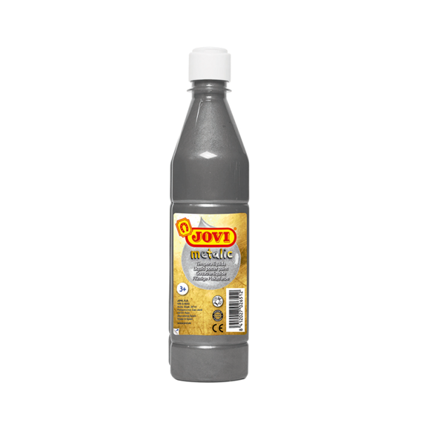 Témpera liquida Jovi metalizada 500 ml. Plata