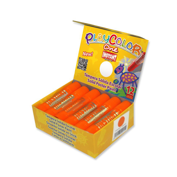 Témpera Playcolor One Naranja. Caja 12 (1)