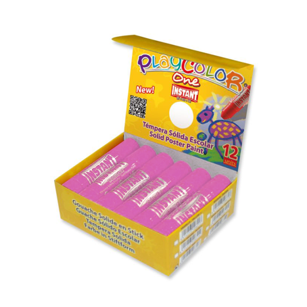 Caja de 12 barras de tempera solida monocolor playcolor - Material de  oficina, escolar y papelería