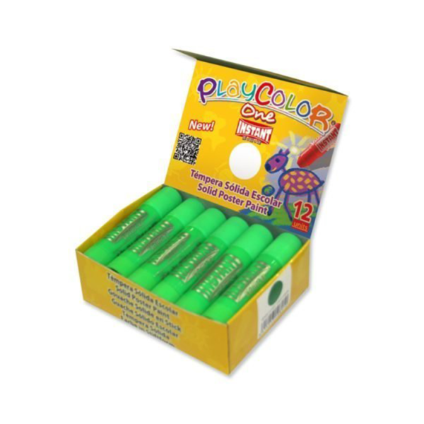 Témpera Playcolor One Verde claro. Caja 12 (1)