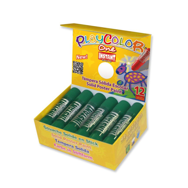 Témpera Playcolor One Verde oscuro. Caja 12