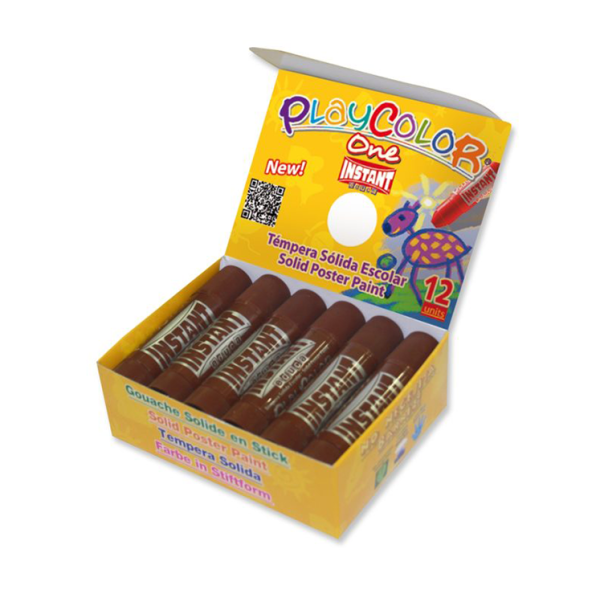 Témpera Playcolor One Marrón. Caja 12 (1)