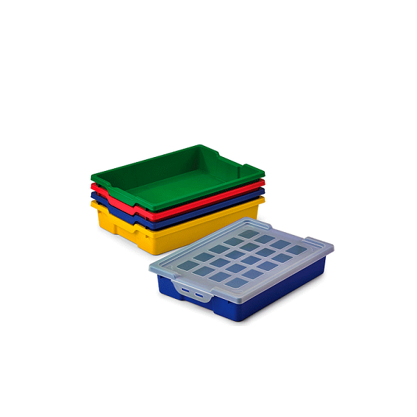 Caja almacenamiento con tapa 42x31x7,3 Azul (14)