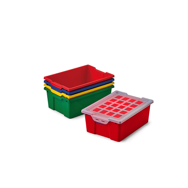 Caja almacenamiento con tapa 42x31x14,8 Rojo (10)