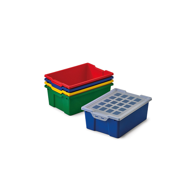 Caja almacenamiento con tapa 42x31x14,8 Azul