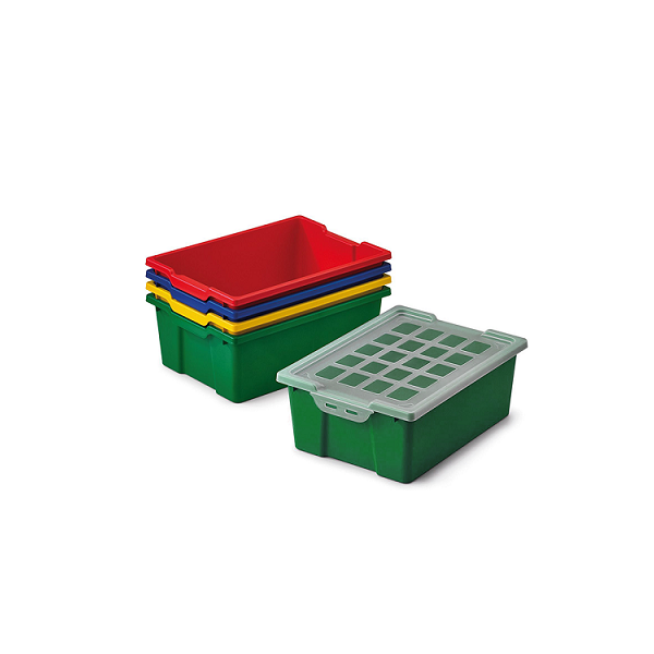 Caja almacenamiento con tapa 42x31x14,8 Verde (10)