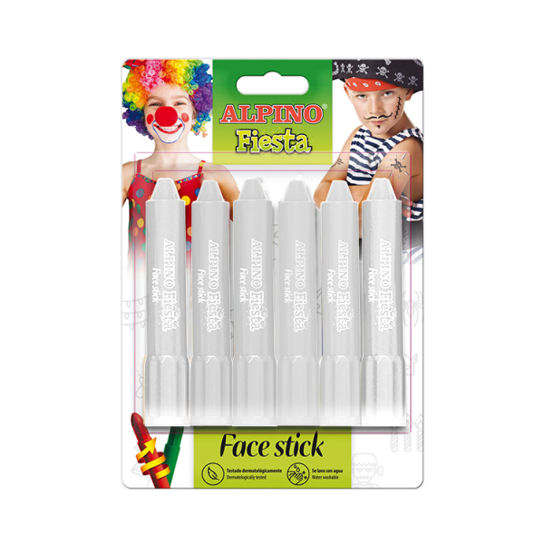 Blíster 6 barras maquillaje Face Stick Blanco (20)