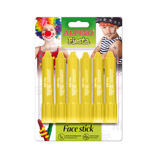 Blíster 6 barras maquillaje Face Stick Amarillo (20)