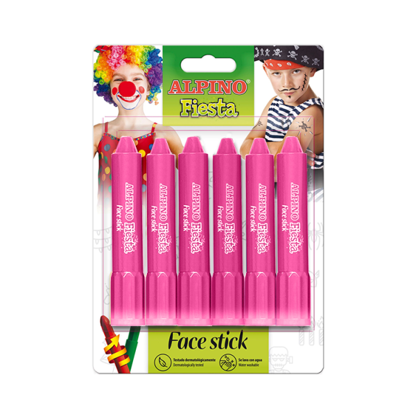 Blíster 6 barras maquillaje Face Stick Rosa (20)